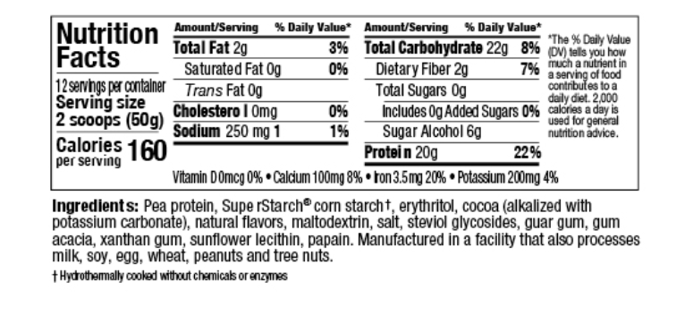Chocolate Energy + Protein Powder (Plant Based)